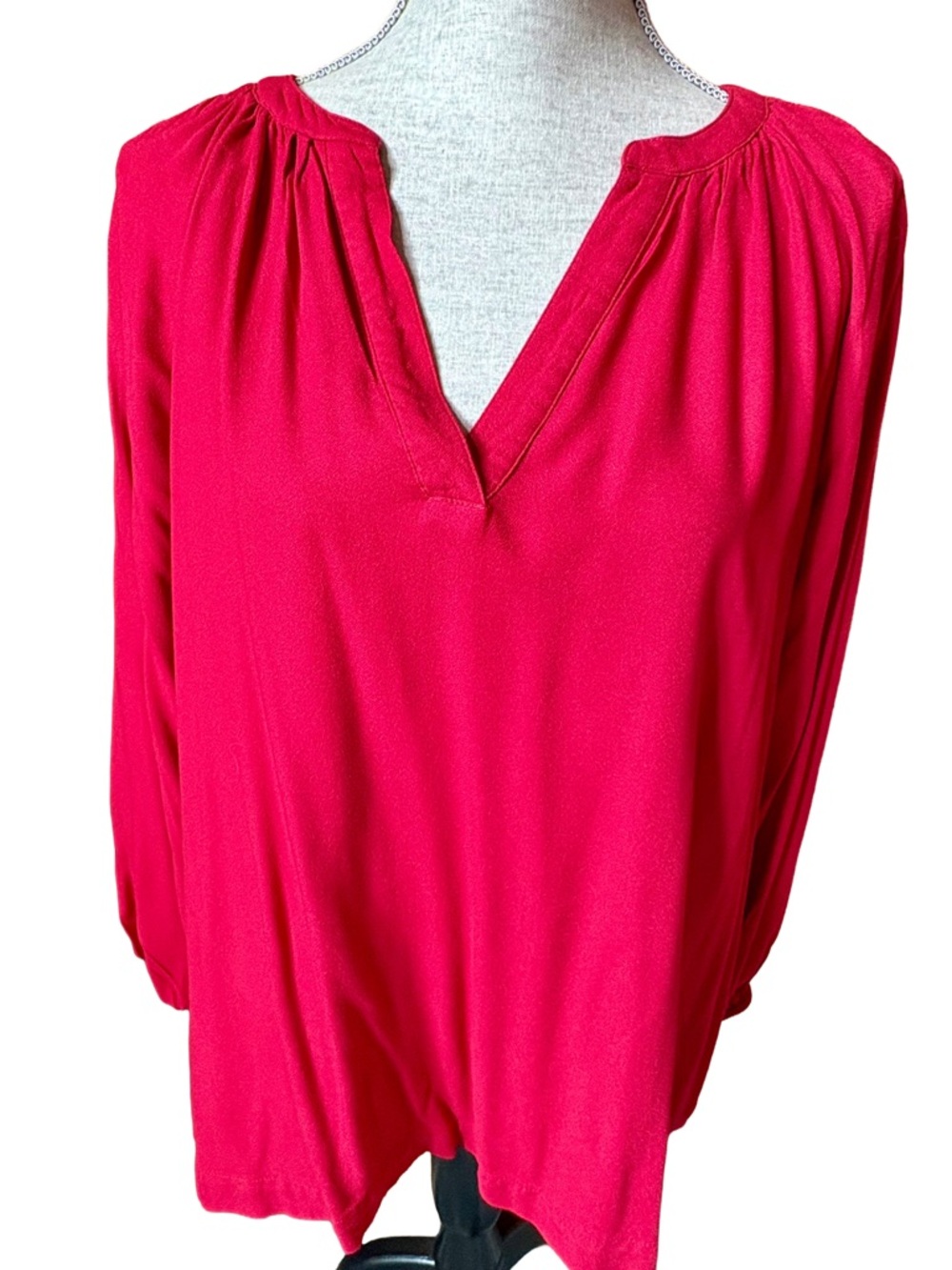 Old Navy Red Women's Tunic 3/4 Sleeve Top size XL